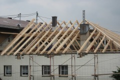 Dachstuhlkonstruktion für rechtseitiges Walmdach